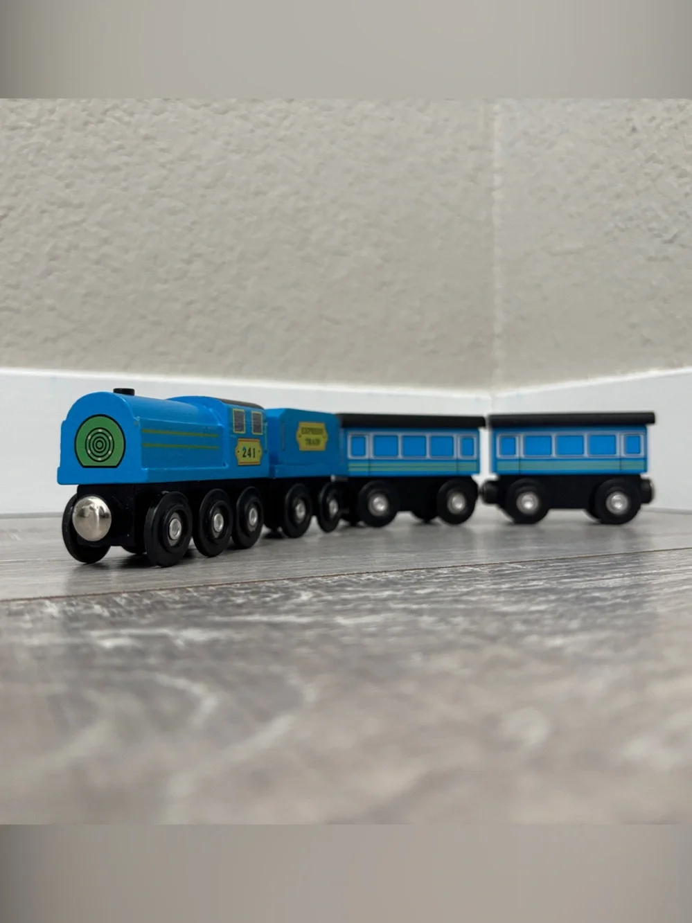 Wooden Blue Melissa & Doug Train Set